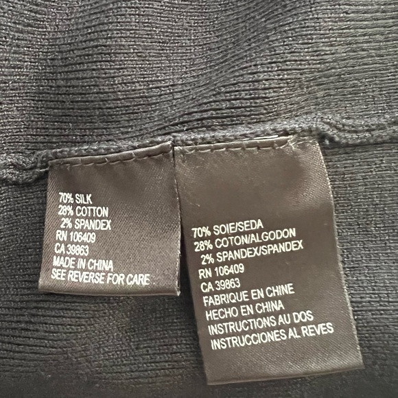 Tahari ASL Black Mini Dress with Gold Buttons XS Silk/Cotton Blend - Picture 9 of 9